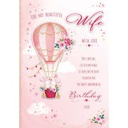 10X7in WIFE BIRTHDAY BOXED CARD 3S