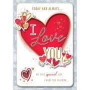10X7in OPEN LOVE BOXED CARD 3S